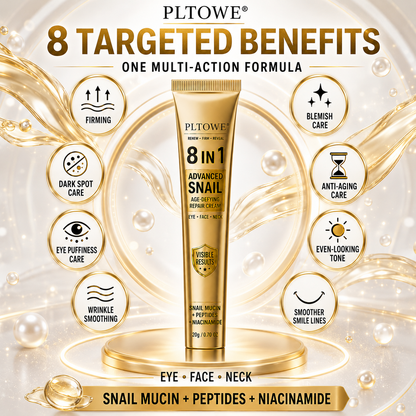 2026 New & Upgraded: 90% OFF ✅ PLTOWE® 8-IN-1 Advanced Snail Age-Defying Repair Cream